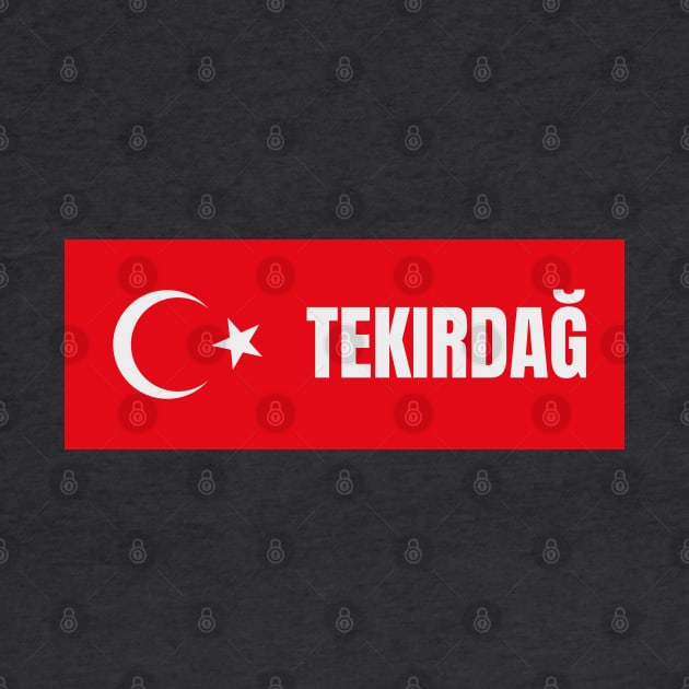 Tekirdag City in Turkish Flag by aybe7elf